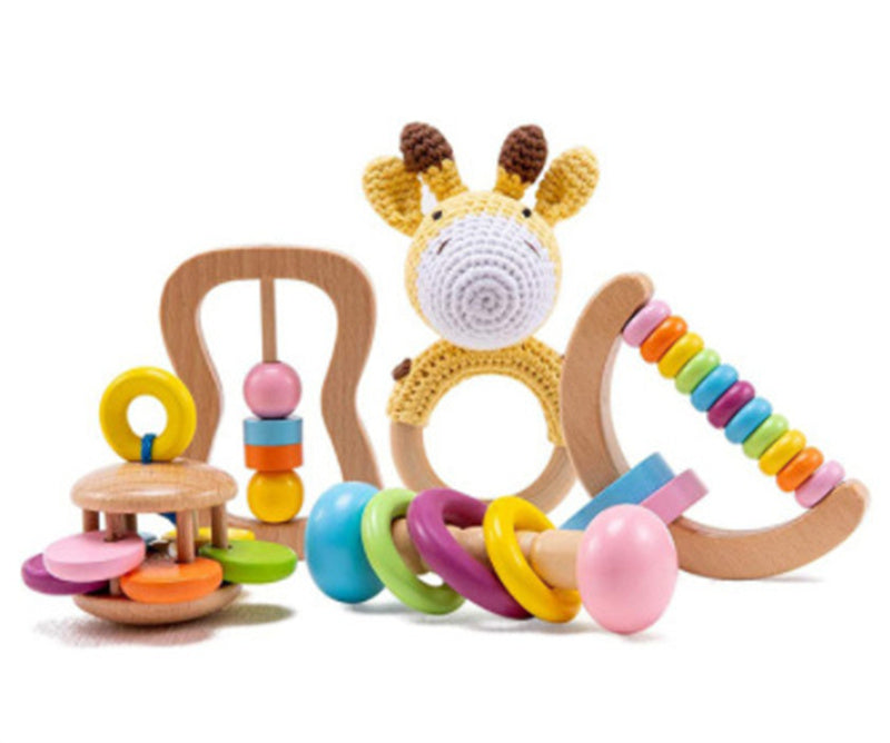 Package: rattle and wooden toys