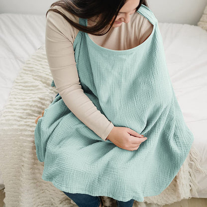 Solid color nursing blanket + storage bag (Free)