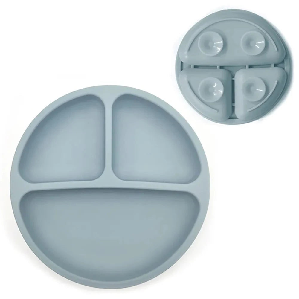 3-part plate with suction function