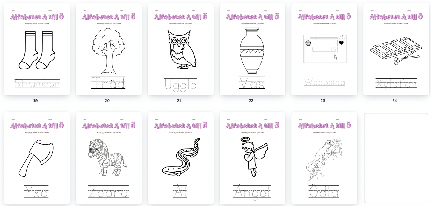 Activity book "Alphabet A to Z"