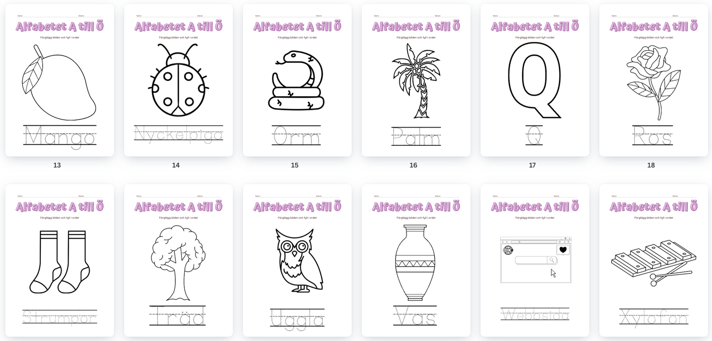 Activity book "Alphabet A to Z"